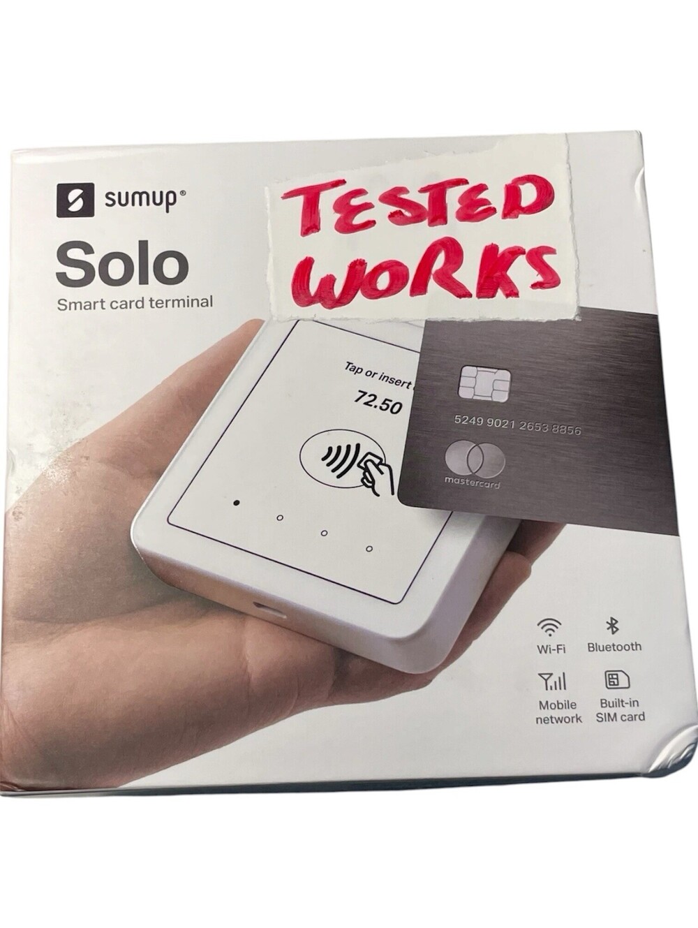 Solo Credit Card Payment Card Reader with Charging Station W/ Touch-Screen